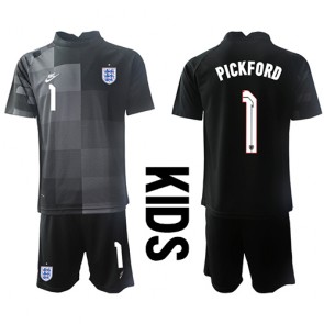 England Jordan Pickford #1 Goalkeeper Replica Home Stadium Kit for Kids World Cup 2022 Short Sleeve (+ pants)